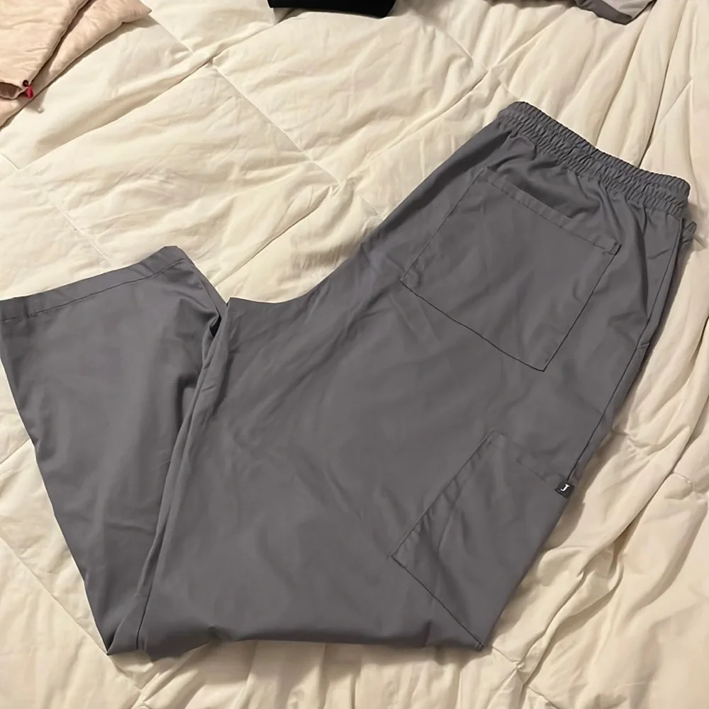 Jaanuu five pocket drawstring cargo scrub pants in 1XLshort - Picture 1 of 3